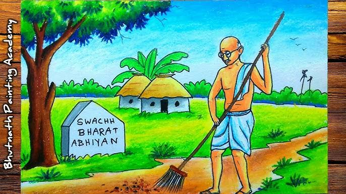 Swachh Bharat Abhiyan Drawing || Clean India Drawing || How to draw Swachh  Bharat Drawing - YouTube